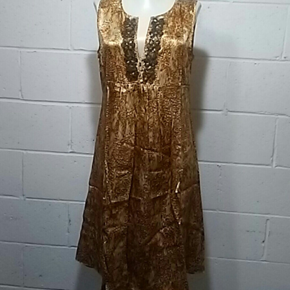 Beth Bowley Sz 8 Silk Beaded Dress